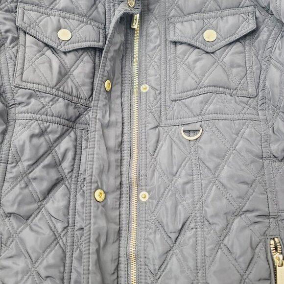 Michael Kors Women's Black Quilted Long Sleeve Sherpa Puffer Jacket Size M - Picture 5 of 14